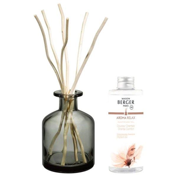 Maison Berger Paris Ajándék szett Aroma Relax diffúzor
szürke + utántöltő Édes Kelet 180 ml