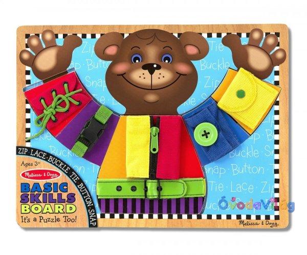 Gombos, csatos, zippzáras készségfejlesztő játék Melissa & Doug