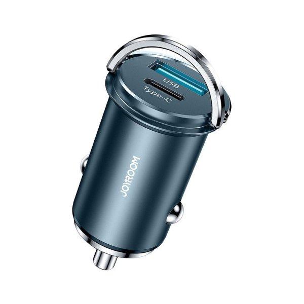 Joyroom Autós Töltő mini dual port USB Type C / USB 20 W 5 A Quick Charge 3.0
AFC SCP blue (C-A45)