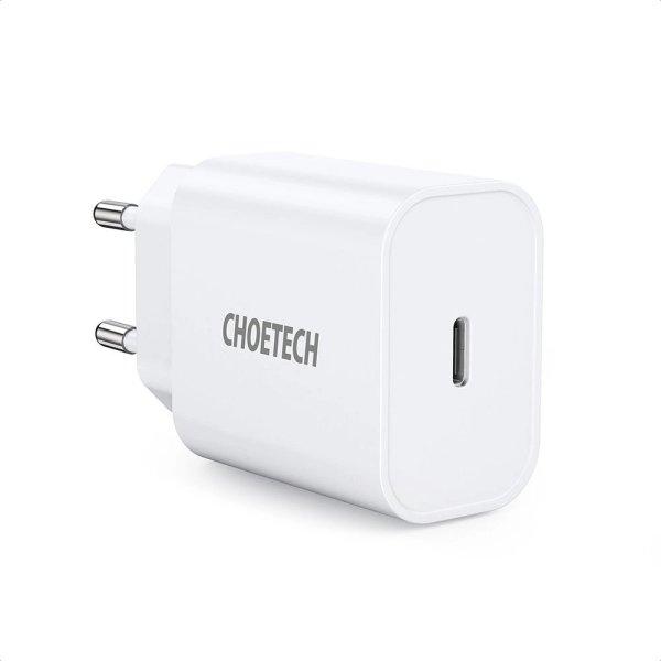 Choetech Töltő Adapter Gyors Töltés Adapter USB Type C Power Delivery 20W 3A
white (PD5005-EU)
