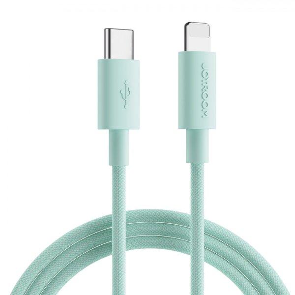 Joyroom durable USB Type C Kábel - Lightning Gyors Töltés / Adatkábel 20W 1m
Cián (S-1024M13)