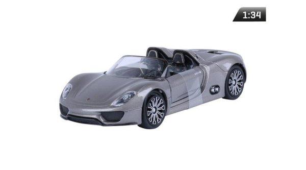 Makett autó, 1:34, Porsche 918 Spyder Concept szürke