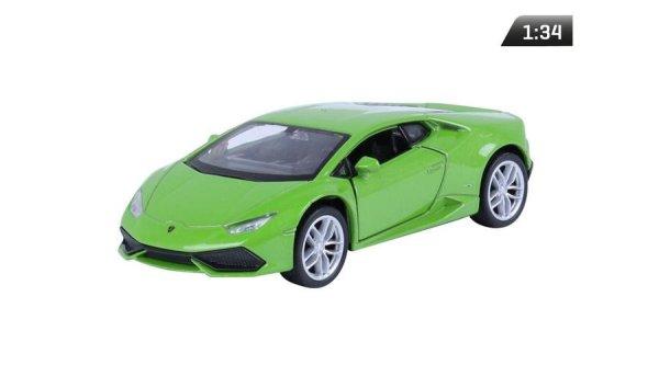 Makett autó, 1:34, Lamborghini Huracan kupé, zöld