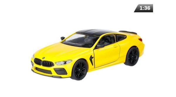 Makett autó, 1:38, BMW M8 Competition Coupé, sárga