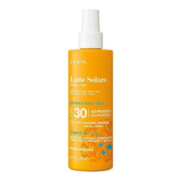 PUPA Milano Fényvédő tej spray-ben Latte Solare SPF 30
(Sunscreen Milk) 200 ml