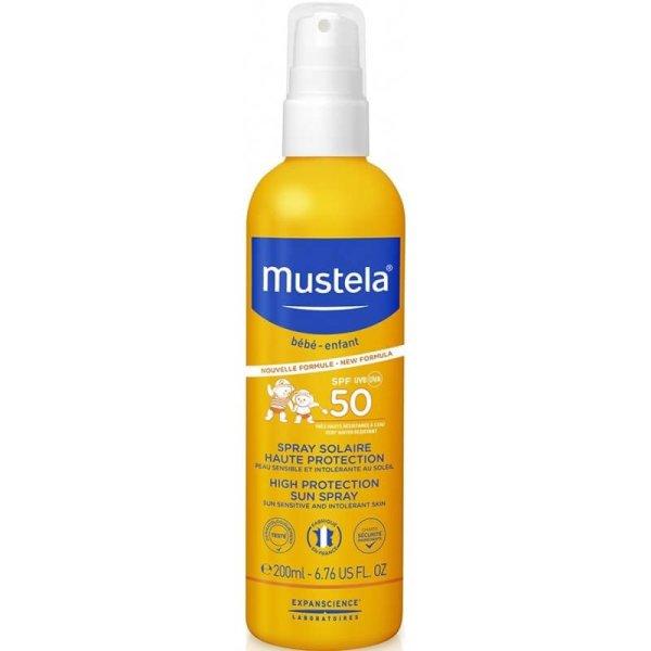 Mustela Gyermek napvédő spray SPF 50 (High Protection Sun Spray) 200
ml