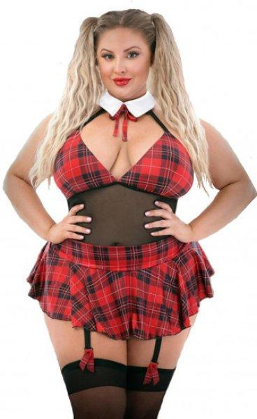 Plus size jelmez Cute Schoolgirl, XL–XXL