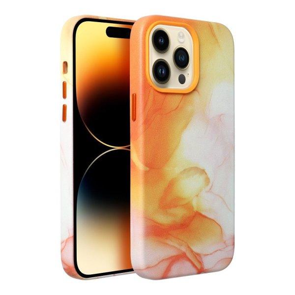 LEATHER MAG COVER case for IPHONE 11 Pro Max orange splash