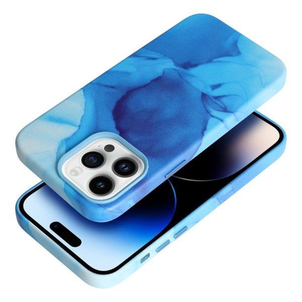 LEATHER MAG COVER case for IPHONE 12 Pro Max blue splash