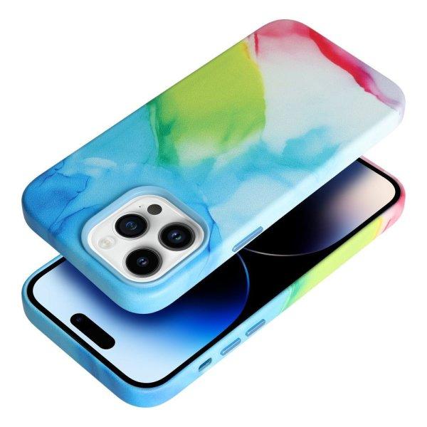 LEATHER MAG COVER case for IPHONE 14 Pro color splash