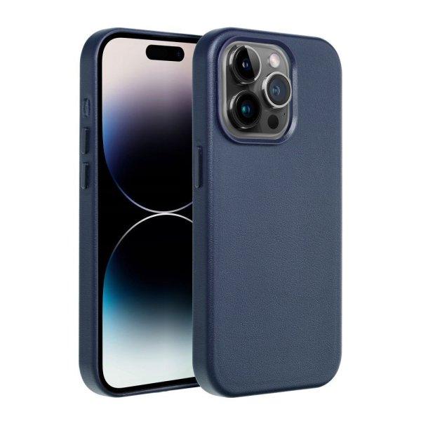 LEATHER MAG COVER case for IPHONE 16 Plus indigo blue