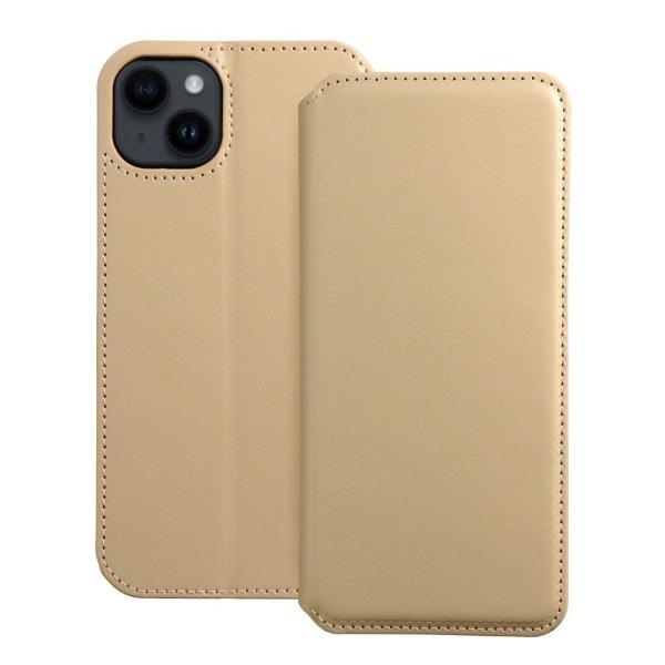 DUAL POCKET Book case for IPHONE 14 Plus gold