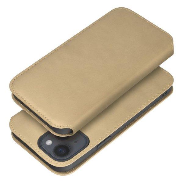 DUAL POCKET Book case for IPHONE 15 Pro gold