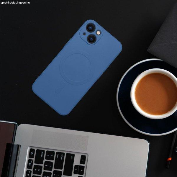 SILICONE MAG COVER case compatible with MagSafe for IPHONE 15 Plus blue