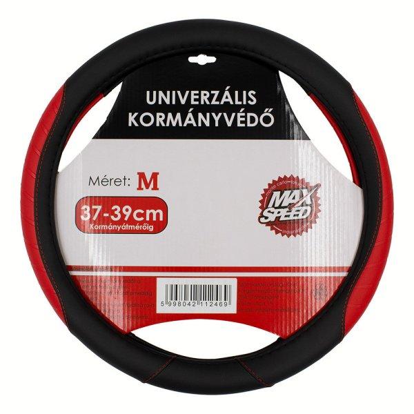 MaxSpeed, Kormányvédő Bőrhatású, Fekete-Piros, 37-39cm