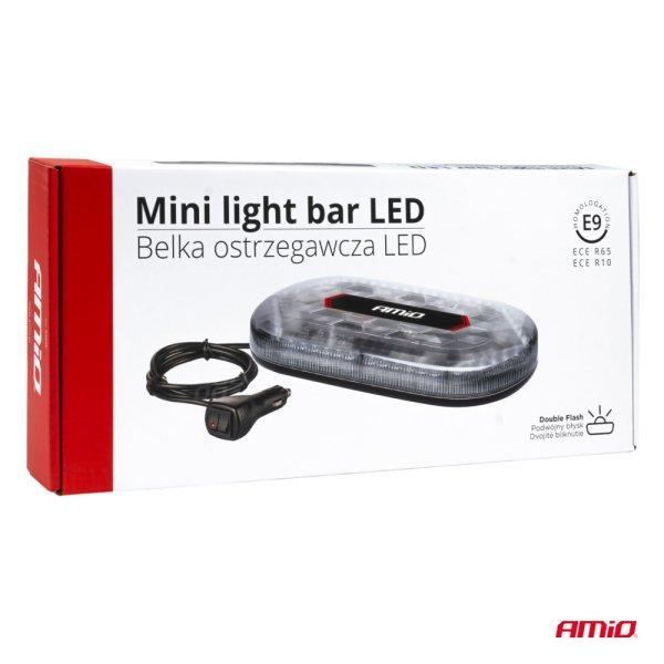 Amio, Villogó mágneses, Sárga, 48LED, 12/24V