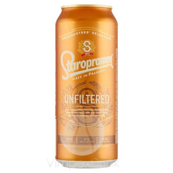 Staropramen Unfiltered 0,5l DOB 5% - DRS