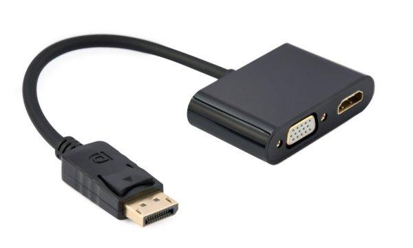 Gembird A-DPM-HDMIFVGAF-01 DisplayPort male to HDMI female + VGA female adapter
cable Black