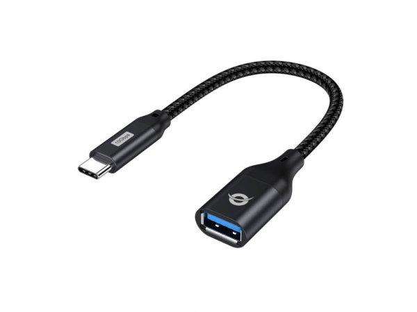 Conceptronic ABBY18B USB-C to USB-A OTG Adapter Black