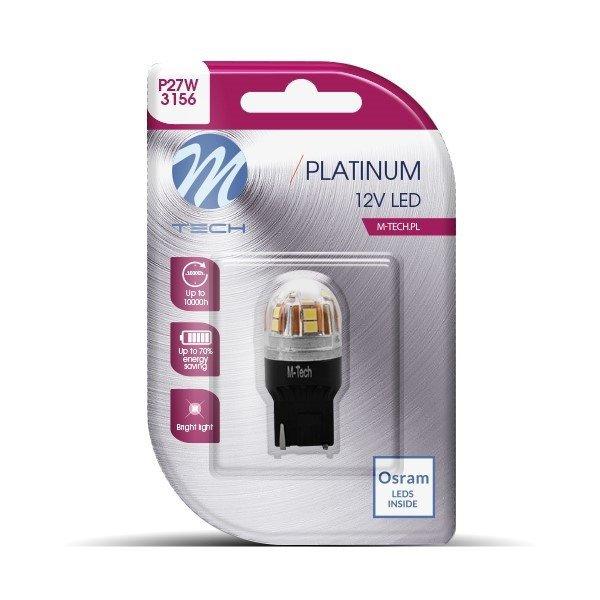 M-Tech, Platinum Canbus, LED izzó, P27W, W2,5X15d