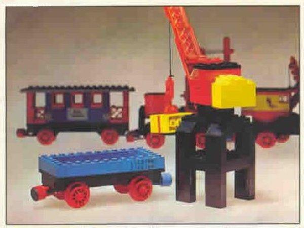 Lego Train 132-2 - Kikötői daru és szállító vagon