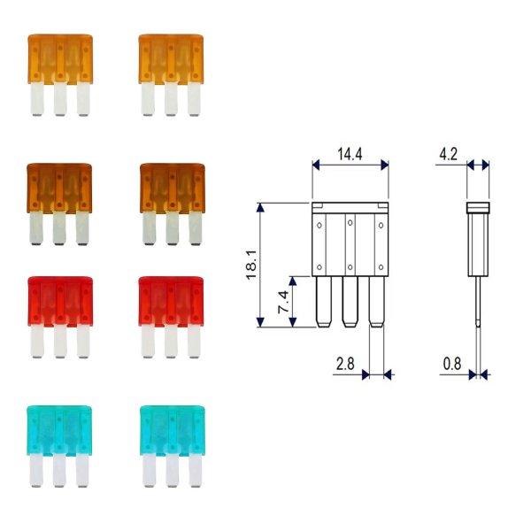 Biztosíték készlet MICRO3 8db-os CM58391