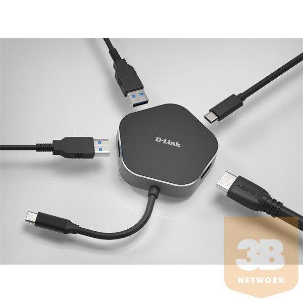 D-Link 4-in-1 USB-C Hub with HDMI and Power Delivery