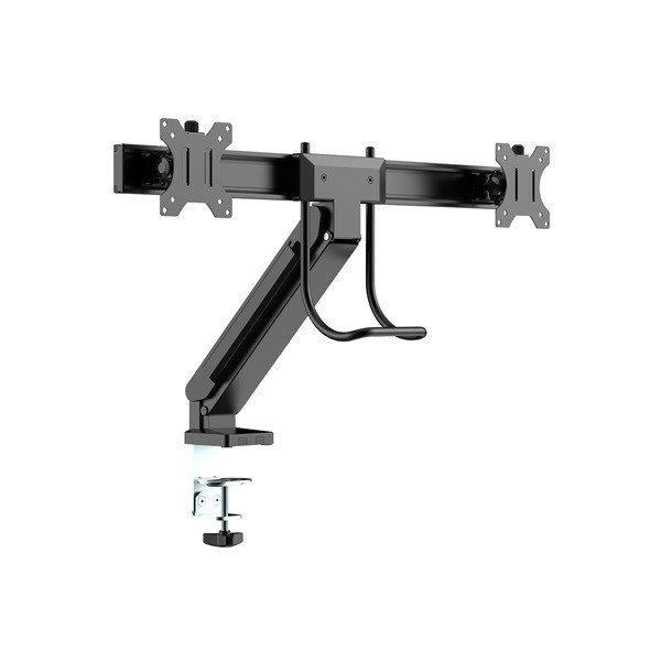 MULTIBRACKETS Asztali konzol (2 képernyős), M Deskmount Slim Basic Dual
(17-27", max.VESA: 200x200 mm, 6 kg)