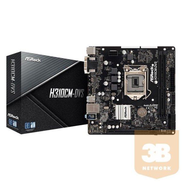 ASRock H310CM-DVS , INTEL H310 Series, LGA1151, supports DDR4 2666, 4 x SATA3