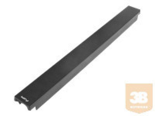 LANBERG 19inch plastic fast assembly fire retardant blanking panel 1U black