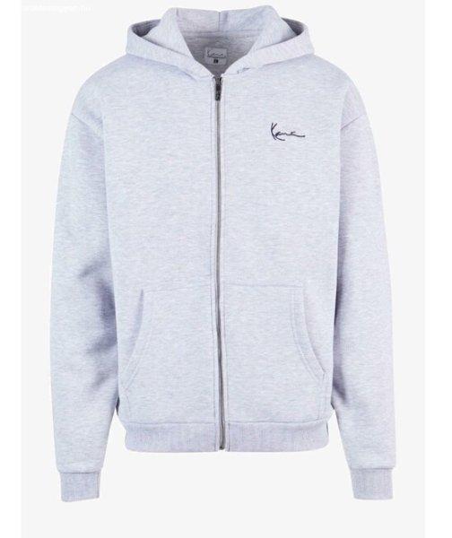 Pulcsi karl kani chest signature essential zip hoodie Grey