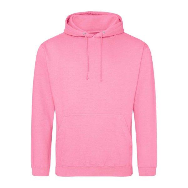 Just Hoods Uniszex laza szabású kapucnis pulóver AWJH001, Candyfloss Pink-L