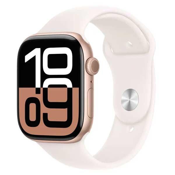 Apple Watch Series 10 GPS + Cellular 42mm Rose Gold Aluminium Case with Light
Blush Sport Band - S/M