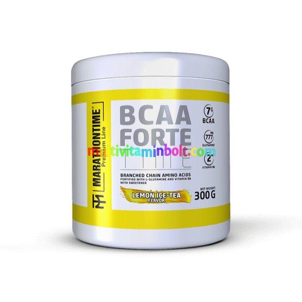 BCAA Forte Time Glutaminnal és B6-Vitaminnal - 300 g - citromos jeges-tea -
Marathontime