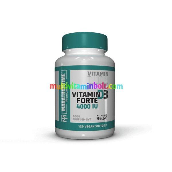 d-vitamin forte 4000ne Vegán lágyKapszula 120 szemes - Marathontime