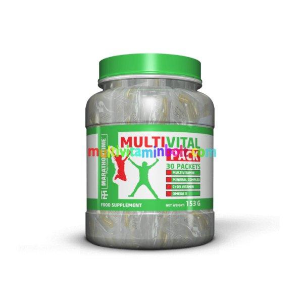 Multivital Pack - Komplex vitamin és ásványi anyag csomag (4
Kapszula/Tabletta) - 30 adag - Marathontime