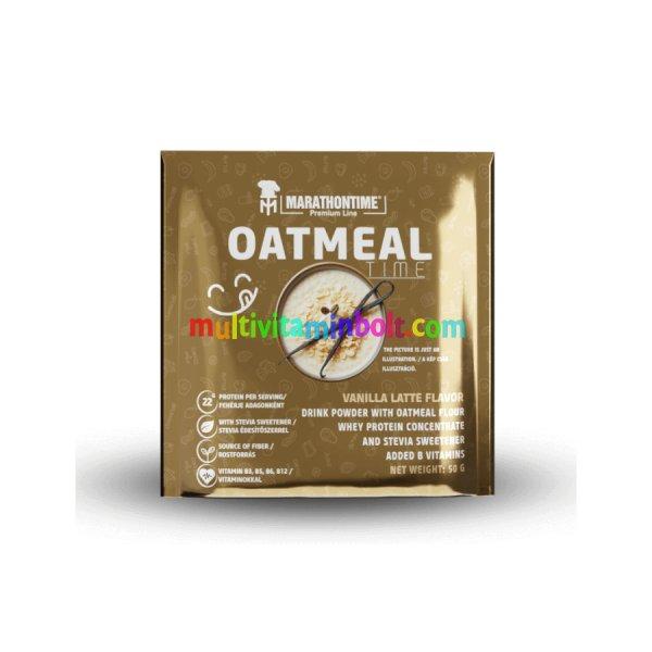 oatmeal, fehérjés zabpehely Steviával - 50 g - vaniliás-latte - Marathontime