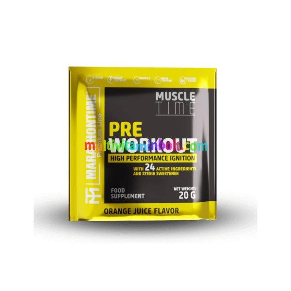 Pre Workout Edzés Előtti Energizáló 20 g - narancslé ízben - Marathontime