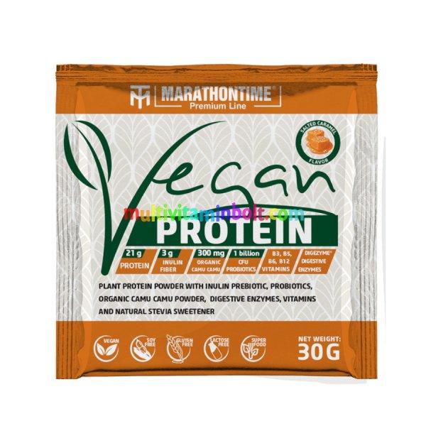 Prémium Vegán protein - sós-karamell 30 g - Marathontime