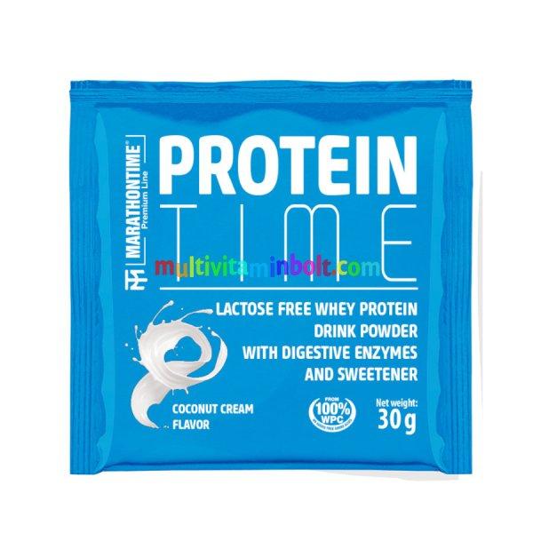 Protein Time Laktázenzimmel Dúsított fehérje kókuszkrémes íz 30 g -
Marathontime