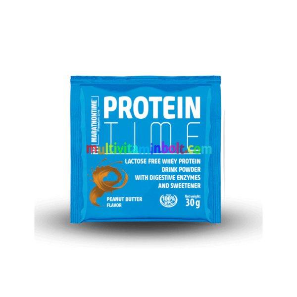 Protein Time Laktázenzimmel Dúsított fehérje mogyoróvaj íz 30 g -
Marathontime