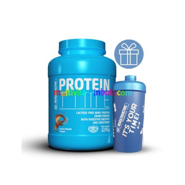 Protein Time Laktázenzimmel Dúsított fehérje nugát praliné íz 2270 g -
Marathontime