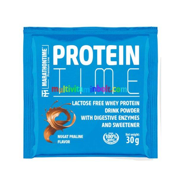 Protein Time Laktázenzimmel Dúsított fehérje nugát praliné íz 30 g -
Marathontime