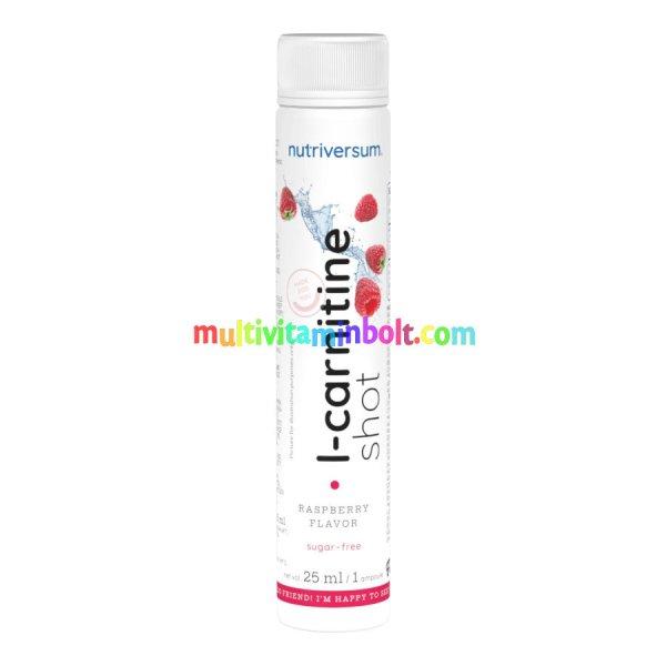 L-Carnitine shot 25 ml - málna - Nutriversum