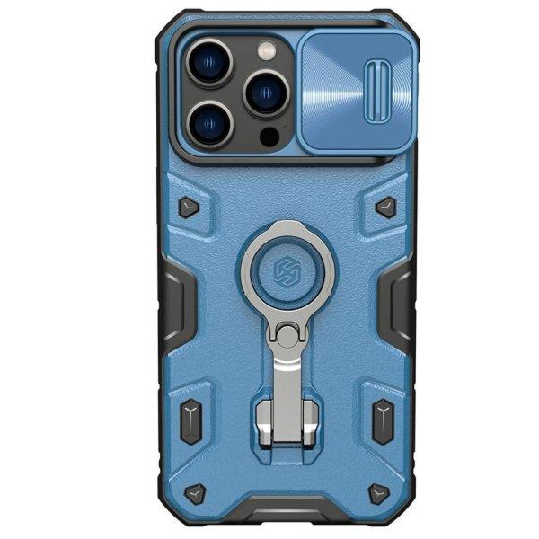 Nillkin CamShield Armor Pro Case iPhone 14 Pro Max armored cover with camera
cover ring stand blue