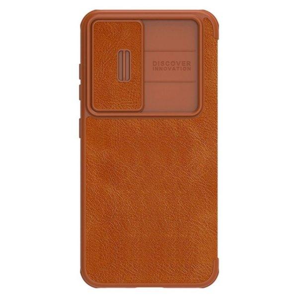 Nillkin Qin Leather Pro Case Case for Samsung Galaxy S23+ Cover with Flip Camera
Protector Brown