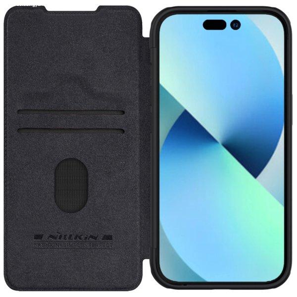 Nillkin Qin Pro Leather Flip Camera Cover Case for iPhone 15 - Black