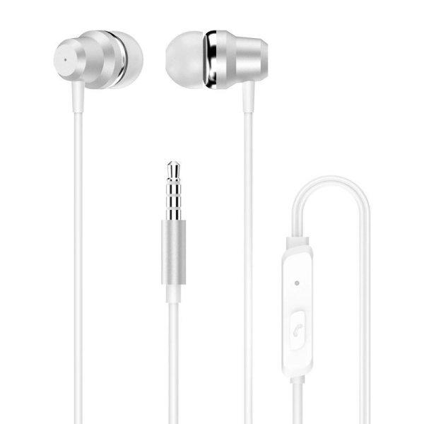 Dudao in-ear headphones headset with remote control and microphone 3.5 mm mini
jack white (X10 Pro white)