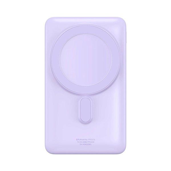 Baseus Magnetic Bracket Wireless Fast Charge Power Bank 10000mAh 20W
Purple（With Xiaobai series fast charging Cable Type-C to Type-C 60W(20V/3A)
50cm White）