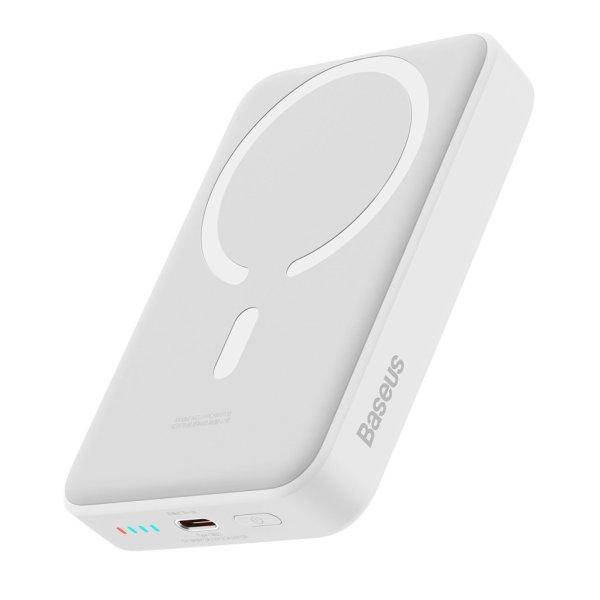 Baseus Magnetic Mini Induction Powerbank 10000mAh 30W - white + USB-C - USB-C
cable